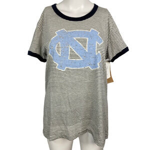 NWT Blue Eighty-Four Shirt Women Sz XL Gray Striped North Carolina Tar Heels Tee